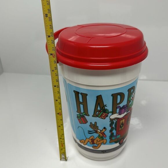 2005 Walt Disney World Happy Holidays Train Popcorn Bucket, Mickey Minnie Mouse - Picture 5 of 5